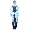 Dukal AAMI Protective Cover Gown – Polyethylene Film – Over – the – Head – Elastic Wrist – Regular Size – Blue