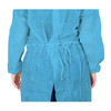 Dukal Poly-Coated Isolation Gown – SPP+PE Material, Elastic Cuff, Universal Size, Blue, 10/BG, 5 BG/CS