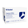 Dukal Patient Bibs – 2-Ply Paper/1-Ply Poly, 13 x 18 in, Black, Tissue + PE Material, 500/Case, 8.9 lb