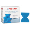 Dukal American Blue Fingertip Adhesive Bandages – Metal Detectable, Flexible Fabric, Sterile, 50/BX, 24 BX/CS
