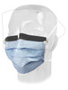 Dukal Precept DualGard Surgical Mask with Extended Shield – ASTM Level 3, Anti-Fog Shield, Blue Diamond Color