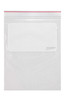 Medgen Minigrip Red Line Zip Closure Bags – 2 Mil Writable White Block, Double Zipper, 9 X 12 in, Clear