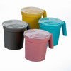 Medgen Bedside Pitchers and Carafes – 28 oz Capacity, Translucent Lid, Gold Color, Straw Port, 100/Case
