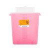 Medgen Stackable Sharps Container – Polypropylene, 3 gal Capacity, Flat Lockable Sliding Lid, Translucent