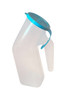 Medgen Urinals Male Urinal with Cover – Sterilizable, Hanging Handle, 1 qt Capacity, 12/Case