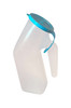 Medgen Urinals Male Urinal with Cover – Sterilizable, Hanging Handle, 1 qt Capacity, 12/Case