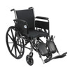 Drive Cruiser III Lightweight Wheelchair with elevating legrests, front three-quarter view