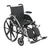 Drive Viper Jr. Pediatric Wheelchair with elevating legrests, front three-quarter view
