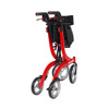 Drive Nitro Rollator in Black, front view showing caster fork design