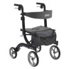 Drive Nitro Rollator in Red, side view with zippered storage bag