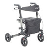 Drive Compact Folding Rollator, three-quarter view with storage bag