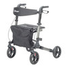 Drive Compact Folding Rollator, front view with padded backrest