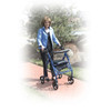 Drive Duet Rollator Transport Chair used as a rollator outdoors