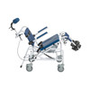 Drive Tilting Aluminum Rehab Shower Chair Commode shown tilted in the tilt-in-space position