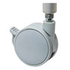 Locking swivel caster close-up