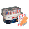 First Assorted Bandage Box Kit: 150 Piece – Non-Stick Pad, Ventilated Backing, 6 per case, For Dressing