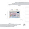 First 16 Unit 25 Person ANSI A First Aid Kit – ANSI 2015 Compliant, Weatherproof Case, Wall Mounting Tabs