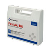 First 10 Person First Aid Kit – Plastic Case with Dividers, OSHA Compliant, Wall Mounting Tabs
