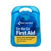 First Mini Clear Blue Plastic 29-Piece First Aid Kit – 12 per case, The 29-Pieces of Bandages