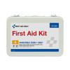 First 25 Person ANSI A Metal First Aid Kit – ANSI 2021 Compliant, Weatherproof Case, Wall Mounting Tabs