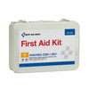 First 25 Person ANSI A Metal First Aid Kit – ANSI 2021 Compliant, Weatherproof Case, Wall Mounting Tabs