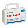 First 10 Person ANSI A Plastic First Aid Kit – ANSI 2021 Compliant, Weatherproof Case, Wall Mounting Tabs