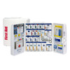 First 50 Person Large Plastic SmartCompliance First Aid Cabinet with Medications – OSHA Compliant