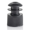 Globe Cap, Flange Plug, 12mm, Black – 1000/bg, For Laboratory Testing and Sample Preparation