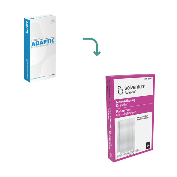 Solventum 3m Adaptic Non-Adhering Dressing – 7.6 cm x 40.6 cm, 7.6 cm x 7.6 cm, Non-Adherent