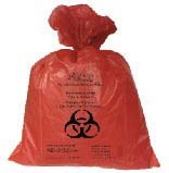 Medegen Dual Tested Autoclavable Biohazardous Waste Bags with Indicator – Flat Seal, Coreless Roll, Twist Ties