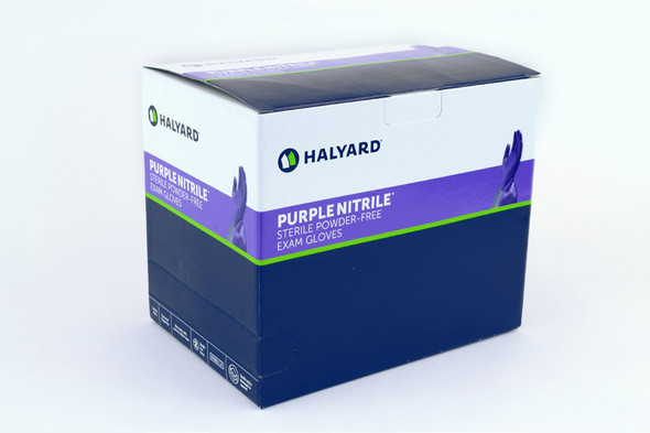 Halyard Purple Nitrile Powder-Free Exam Gloves – 5 Size Options, Sizes X-Small to X-Large, Nitrile Gloves