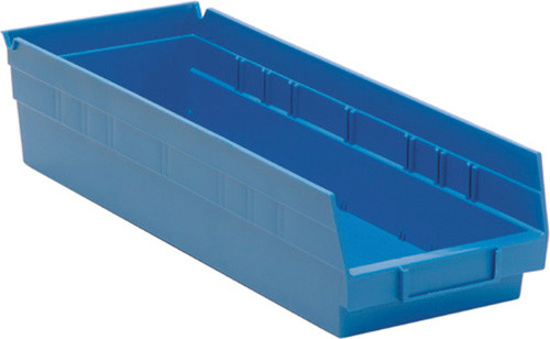 Quantum Medical Economy Shelf Bin – Qsb104, 17-7/8" x 6-5/8" x 4", Injection Molded Polypropylene Material