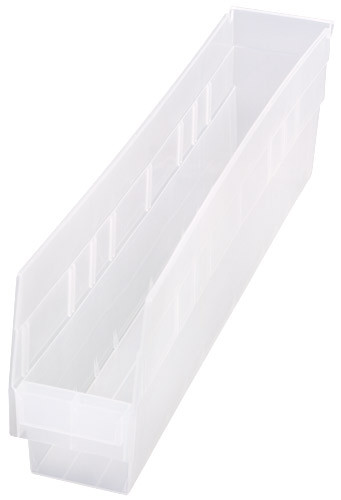 Quantum Medical Store-More 6" Shelf Bin – Qsb205, 23-5/8" x 4-1/8" x 6", 3 Color Options, 16/ctn