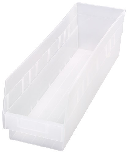 Quantum Medical Store-More 6" Shelf Bin – Qsb206, 23-5/8" x 6-5/8" x 6", Polypropylene, 3 Color Options