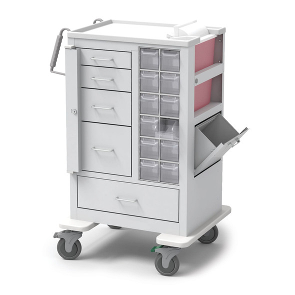 MarketLab All-in-One Mobile Cabinet – 2 Configuration Options, Rolling Storage Cabinet for Clinical Areas