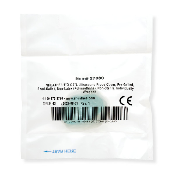 MarketLab Pre-Gelled Ultrasound Probe Covers with and without Debris Shield – 4 Configuration Options