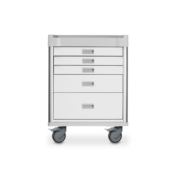 MarketLab QT Mobile Procedure Carts, 4 Drawer, with Height Adjustable Surface for Procedure Rooms