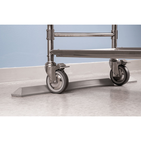 MarketLab Stretcher Stopper, Gray, Wheel Stop for Stretchers and Gurneys in Patient Transport Areas