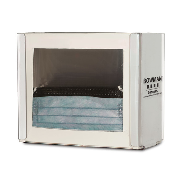 MarketLab Bowman Face Shield Dispensers – 2 Configuration Options, White ABS, 9.75 x 4.75 x 8.63 in
