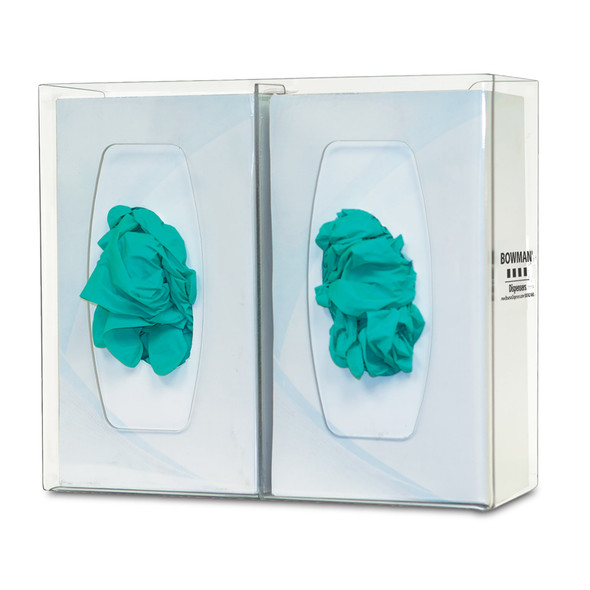 MarketLab Bowman PETG Divided Glove Box Dispensers – 2 Size Options, Double, 11.38 x 4 x 10.13 in