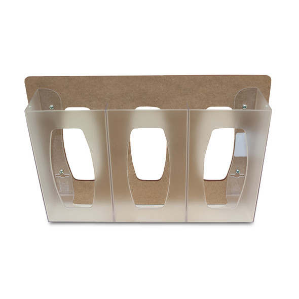 MarketLab Bowman Polycarbonate Triple Glove Box Dispenser – Clear Triple Dispenser for Exam Gloves