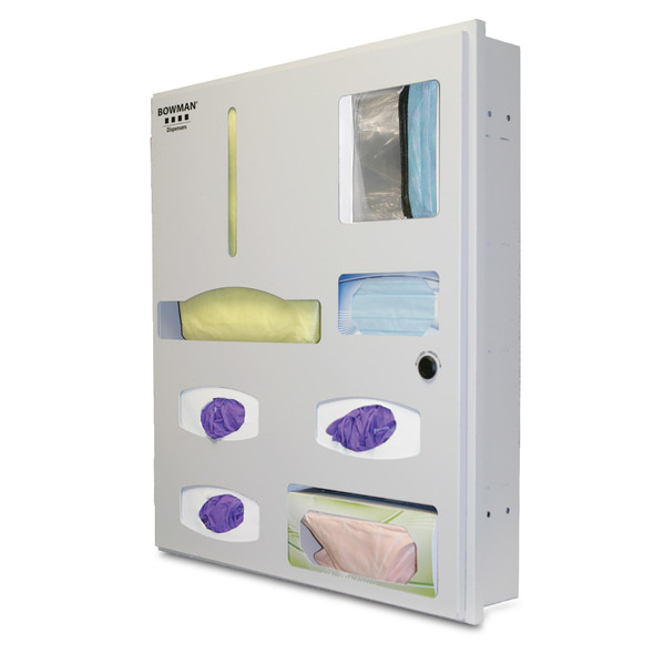MarketLab Bowman Semi-Recessed Isolation Station with Shelf – Personal Protective Equipment (PPE)