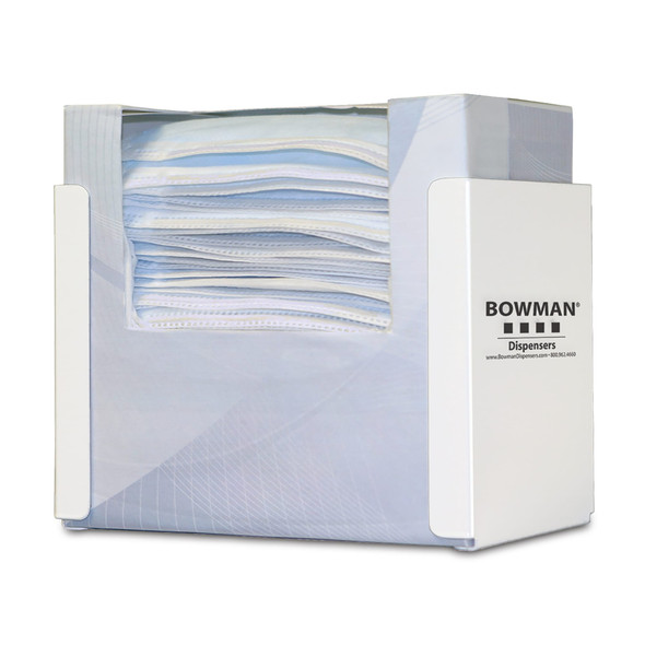 MarketLab Bowman White Stainless Steel Single Mask Dispenser – Surgical Masks, For Infection Control