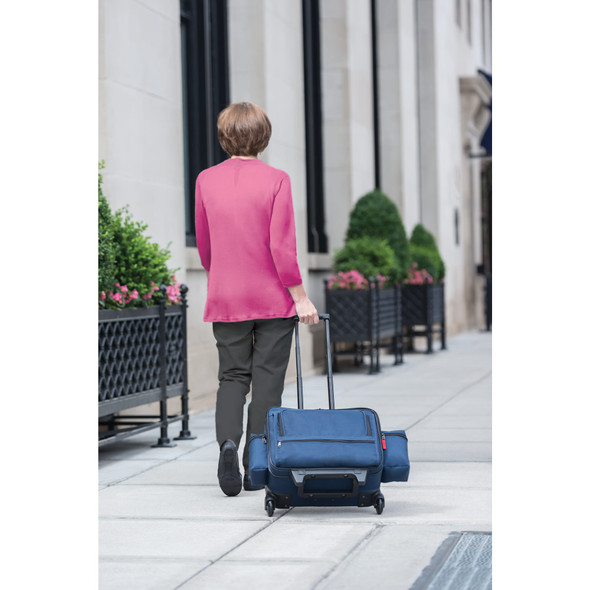 MarketLab Hopkins Rolling Medical Bag with Clear Pockets – 2 Configuration Options, 16 x 9 x 13 in