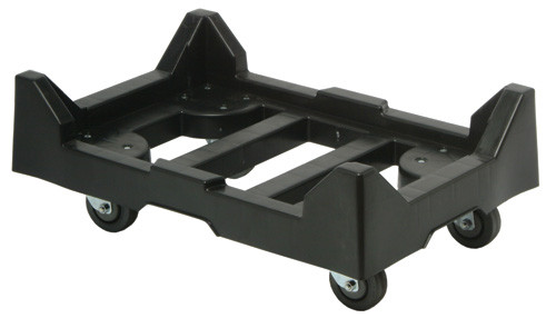 Quantum Medical Mobile Dolly – 28" x 18-1/2" x 8", Plastic, Dly-2415 Plastic Mobile Dolly Is Black in Color