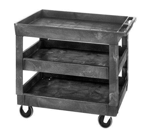 Quantum Medical Polymer Mobile Cart – 40" x 26" x 32-1/2", Outside Dimensions - 40" X 26" X 32-1/2"