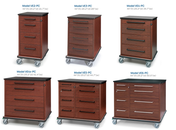 Capsa Healthcare Vintage Encore Punch Card Medication Cart – 13 Configuration Options, 1 ea