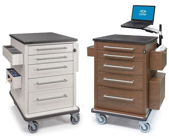 Capsa Healthcare Vintage Encore Treatment Cart – 5 Configuration Options, 1 ea, In Addition to Designer Style