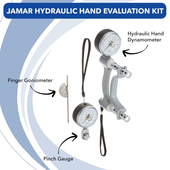 Performance Health Jamar Hydraulic Hand Evaluation Kit – 2 Configuration Options, 1 ea, For Orthopedic