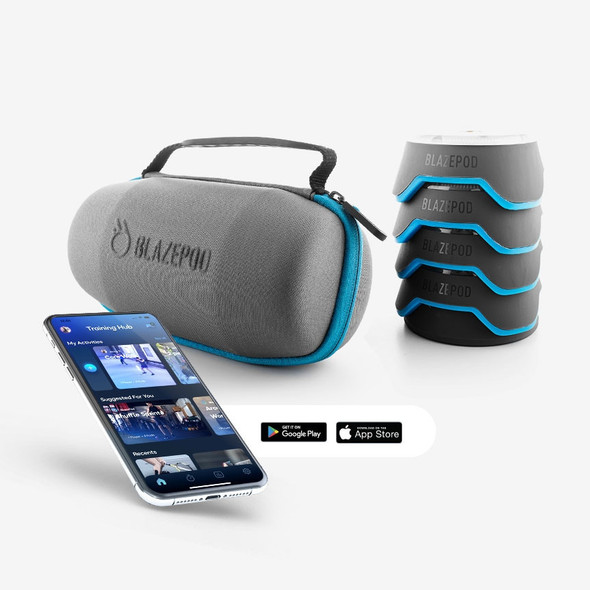 Performance Health BlazePod – 4 Configuration Options, 1 ea, Charger and Carrying Case, Factory Pack